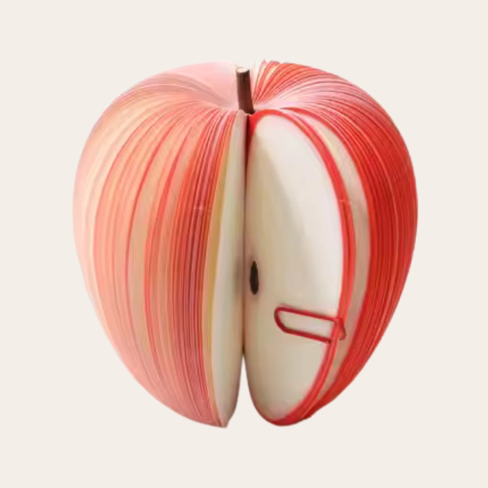 Fruit-Shaped Sticky Notes Combo – Apple & Pear Design | Unique 3D Memo Pads for Office, School, and Gifting | Set of 6