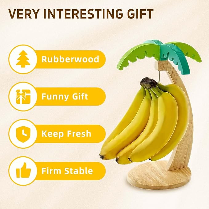 Banana Holder Stand with Palm Tree Design