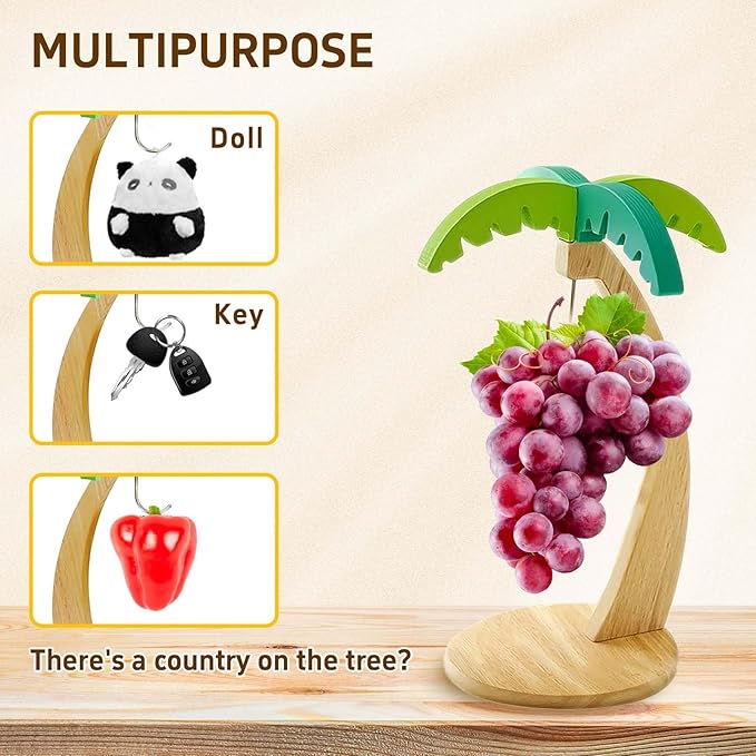 Banana Holder Stand with Palm Tree Design