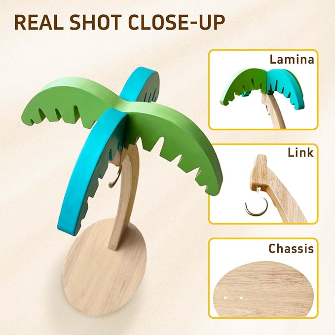 Banana Holder Stand with Palm Tree Design