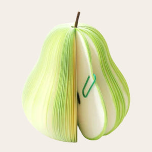 3D Fruit Memo Pad Set – Creative Apple & Pear Sticky Notes for Desk Decor, School, and Office Use | Pack of 3