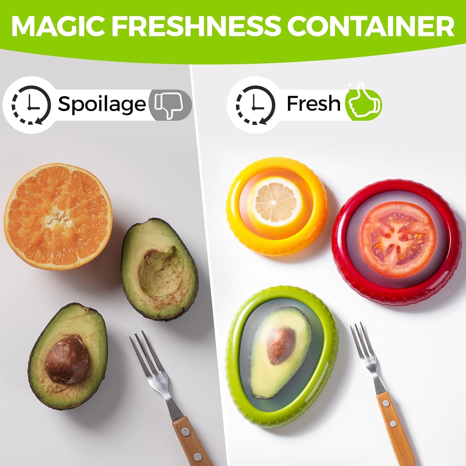 Reusable Food Savers – Silicone Fresh Covers for Fruits &amp; Veggies